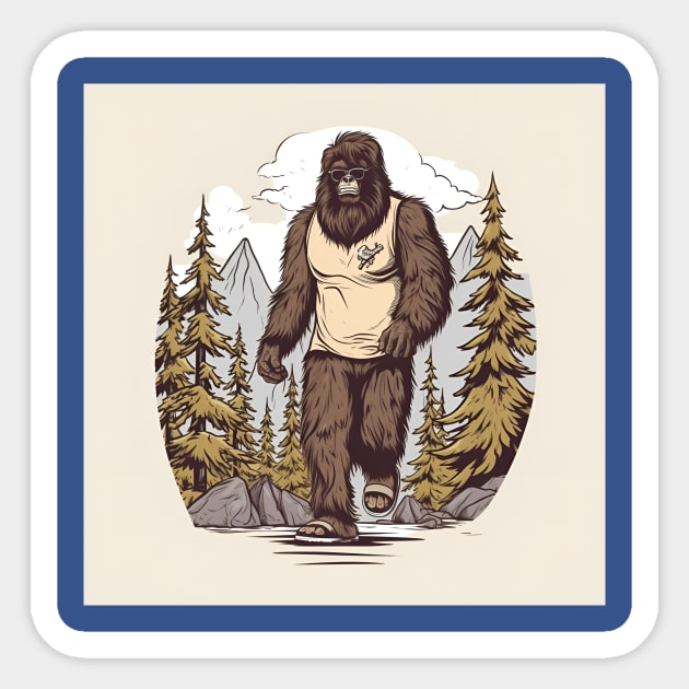 Dope Sasquatch in Nature Sticker by Grassroots Green